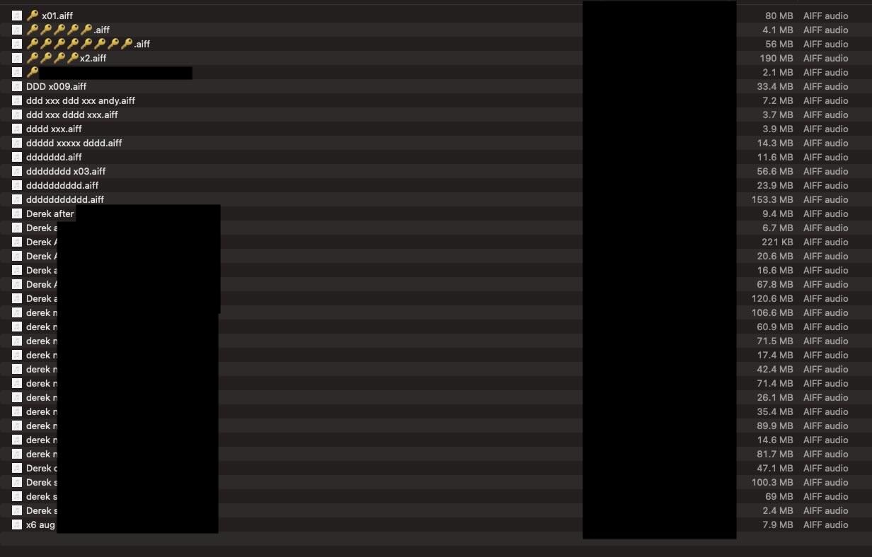 Screenshot of audio recording in which Derek Daniel Dreyer discusses criminal activity